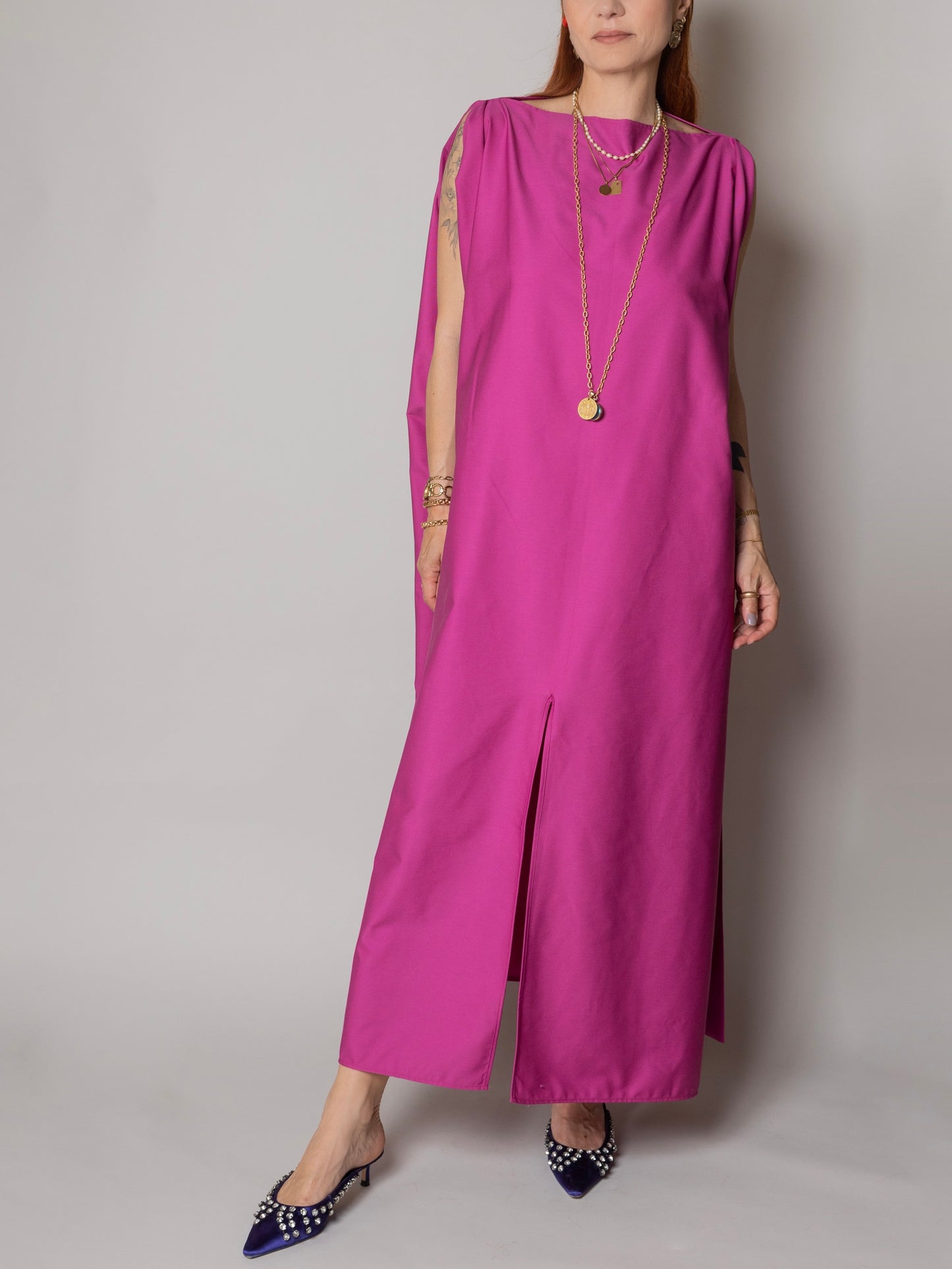 Abito Tunica Alma Cherry in cotone strutturato