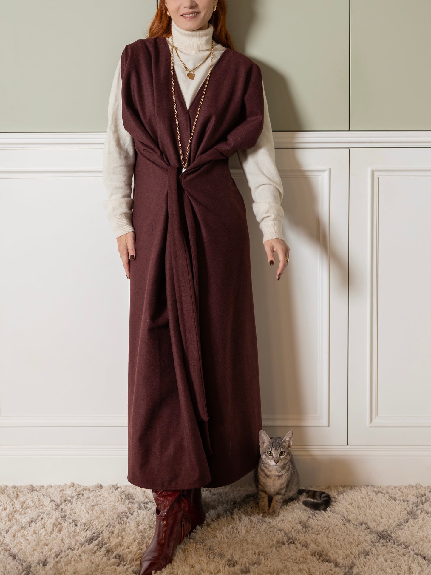 Tunica Gilet Lisetta bordeaux